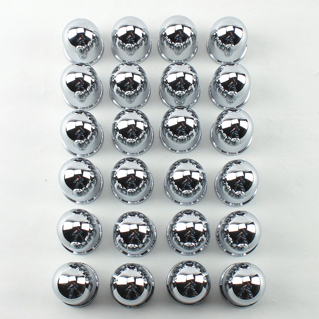 Chrome Plastic Spider Hub Cap Lug Nut Covers fits 3/4" or 13/16" Hex